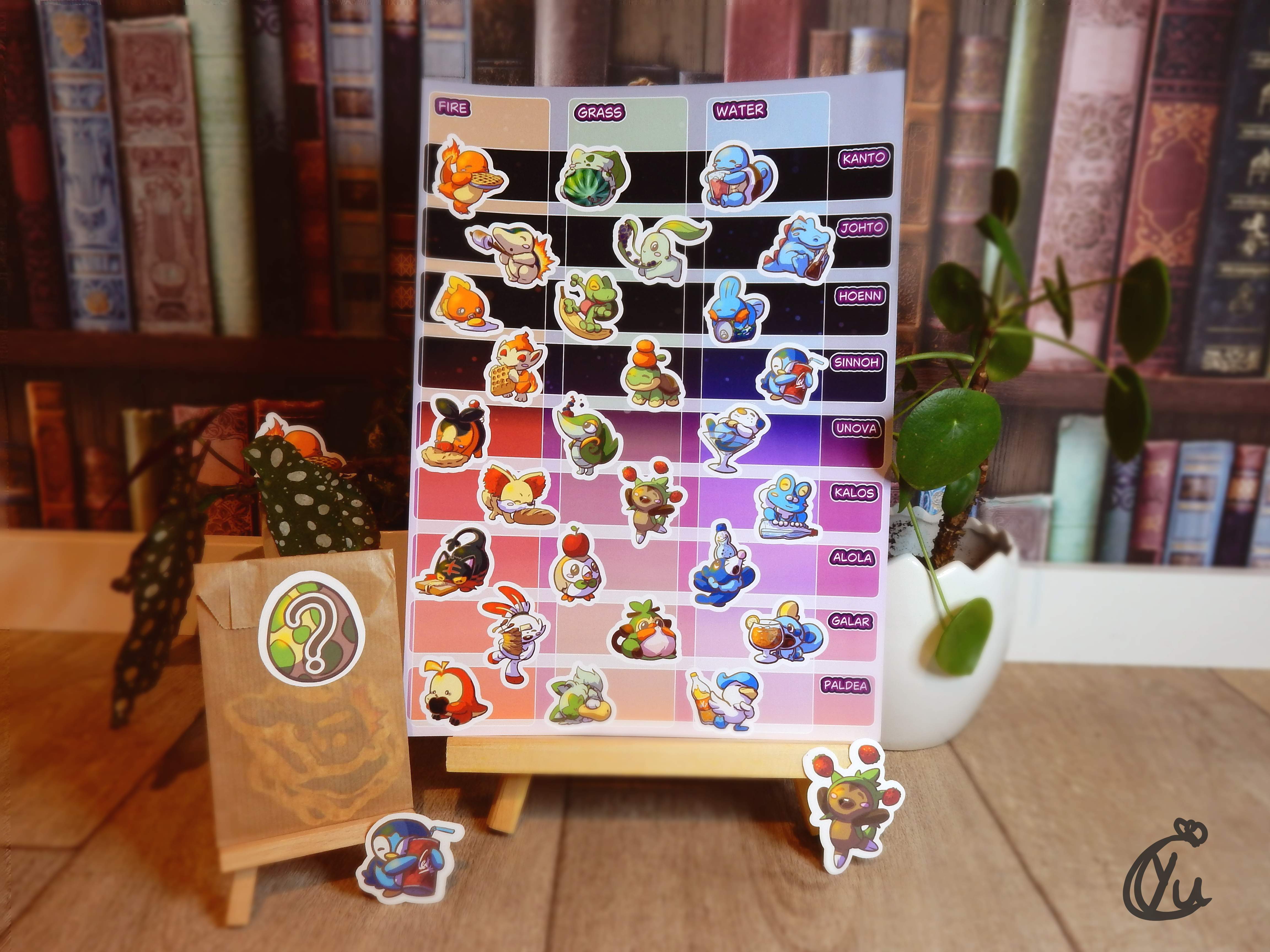 Pokémon starter-packs stickers, singles and sets both available